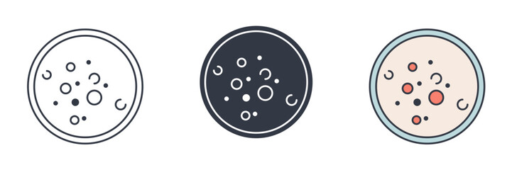Petri Dish Icon symbol vector illustration isolated on white background