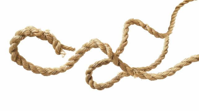 Twisted Rope on a White Background