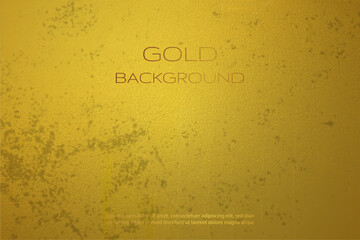 Vector abstract light gold effect, grunge texture and gradient color for luxury wallpaper, template banner, background. Illustration modern graphic design, bright yellow shiny metal with blank space