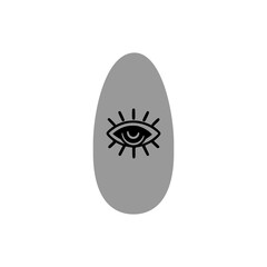 eye nail art pattern vector illustration template design