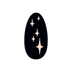 star nail art pattern vector illustration template design