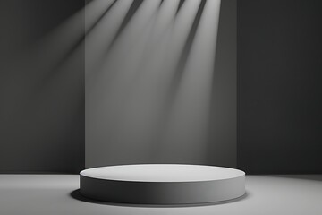Fototapeta premium 3d render, abstract minimal geometric background, simple forms, podiums