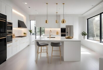 Photo interior modern design room 3d illustration