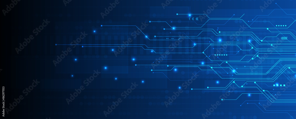 Aufkleber Abstract structure circuit computer cube technology business background. Vector art.