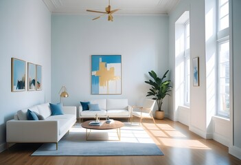 Fototapeta premium Photo interior modern design room 3d illustration