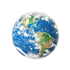 Earth showing the Americas with vibrant colors and cloud patterns, ideal for global, environmental, and educational use.