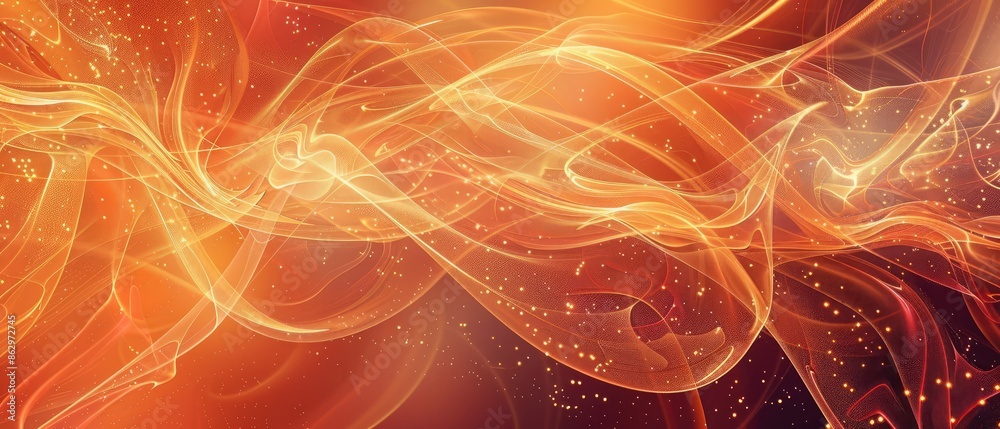 Canvas Prints vibrant abstract background with flowing lines of red, orange, and yellow light, creating a glowing 