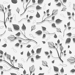 Seamless vector pattern of twigs with rosebuds. Seamless vector pattern of rose twigs with buds. Sprigs of roses with buds. Rosebuds.