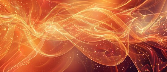 Fototapeta premium vibrant abstract background with flowing lines of red, orange, and yellow light, creating a glowing and shiny texture, perfect for a modern design
