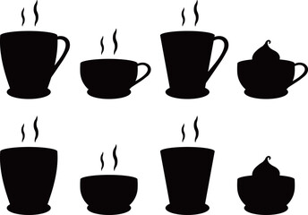 ホットコーヒー8種セット　シルエット