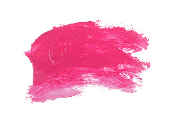 Pink watercolor paint brush stroke isolated on transparent background. art and watercolor painting concept.