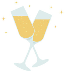 シャンパングラスで乾杯 © ベルベットR