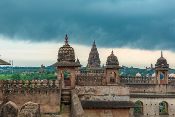 Fototapeta premium Royal Fort or Shahi Kila at Orchha, Madhya Pradesh, India.
