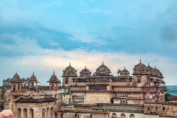 Obraz premium Royal Fort or Shahi Kila at Orchha, Madhya Pradesh, India.