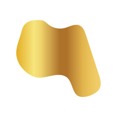 Liquid Fluid Golden Gradient random organic shapes