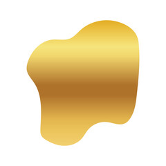 Liquid Fluid Golden Gradient random organic shapes