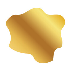 Liquid Fluid Golden Gradient random organic shapes