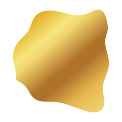 Liquid Fluid Golden Gradient random organic shapes