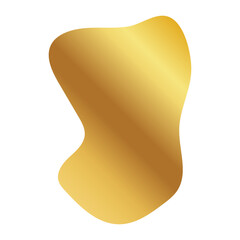 Liquid Fluid Golden Gradient random organic shapes
