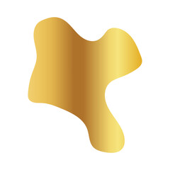 Liquid Fluid Golden Gradient random organic shapes