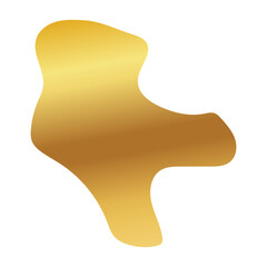 Liquid Fluid Golden Gradient random organic shapes