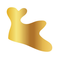 Fototapeta premium Liquid Fluid Golden Gradient random organic shapes