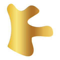 Liquid Fluid Golden Gradient random organic shapes