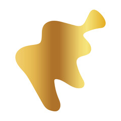 Liquid Fluid Golden Gradient random organic shapes