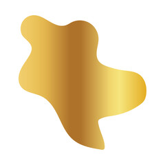 Liquid Fluid Golden Gradient random organic shapes