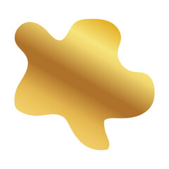 Liquid Fluid Golden Gradient random organic shapes