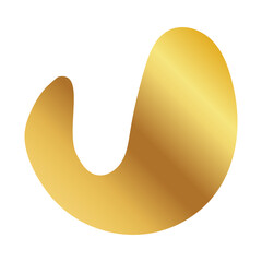 Liquid Fluid Golden Gradient random organic shapes