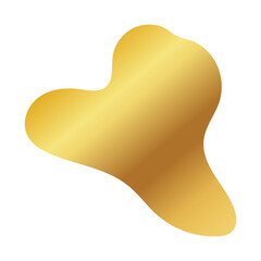 Liquid Fluid Golden Gradient random organic shapes