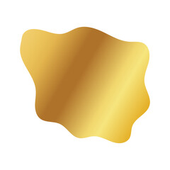 Liquid Fluid Golden Gradient random organic shapes