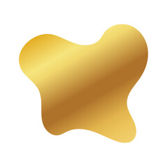 Liquid Fluid Golden Gradient random organic shapes