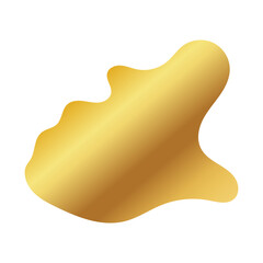 Liquid Fluid Golden Gradient random organic shapes