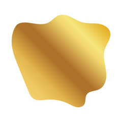 Liquid Fluid Golden Gradient random organic shapes