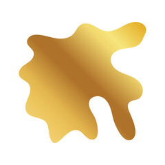 Liquid Fluid Golden Gradient random organic shapes