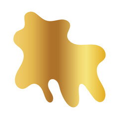 Liquid Fluid Golden Gradient random organic shapes