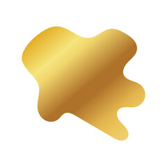 Liquid Fluid Golden Gradient random organic shapes