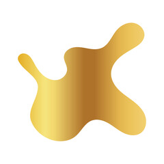 Liquid Fluid Golden Gradient random organic shapes