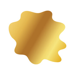 Liquid Fluid Golden Gradient random organic shapes