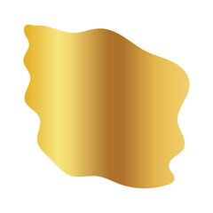 Liquid Fluid Golden Gradient random organic shapes