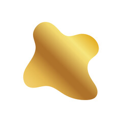 Fototapeta premium Liquid Fluid Golden Gradient random organic shapes