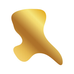 Liquid Fluid Golden Gradient random organic shapes