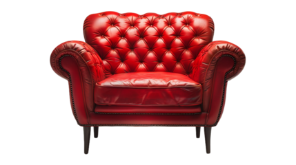 red armchair isolated on white