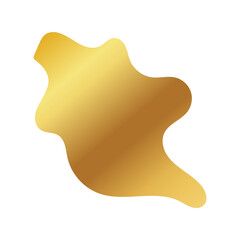 Liquid Fluid Golden Gradient random organic shapes