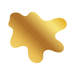 Liquid Fluid Golden Gradient random organic shapes