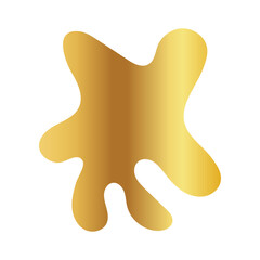 Liquid Fluid Golden Gradient random organic shapes