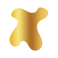 Liquid Fluid Golden Gradient random organic shapes