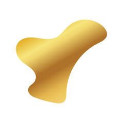 Liquid Fluid Golden Gradient random organic shapes